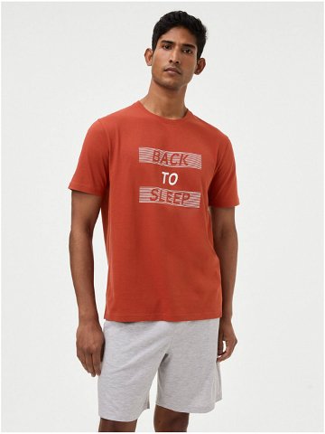 Oranžové pánské tričko Marks & Spencer