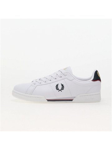 FRED PERRY B722 Leather White Navy
