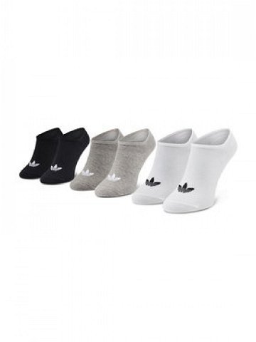 Adidas Sada 3 párů nízkých ponožek unisex Trefoil Liner FT8524 Bílá