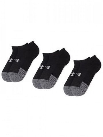 Under Armour Sada 3 párů nízkých ponožek unisex Heatgear No Show Sock 1346755-001 Černá