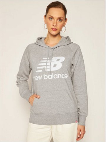 New Balance Mikina Esse po Hoodie NBWT0355 Šedá Relaxed Fit