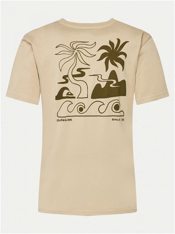 Quiksilver T-Shirt Tropical Breeze Mor AQYZT09562 Béžová Regular Fit