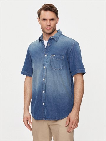 Wrangler džínová košile 112350183 Modrá Regular Fit