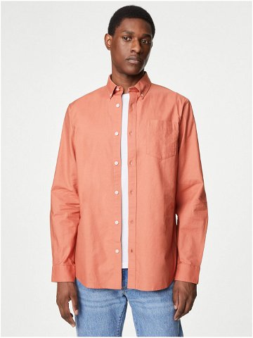 Oranžová pánská košile Marks & Spencer