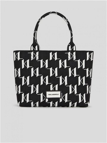 Karl Lagerfeld Monogram Knit Kabelka Černá