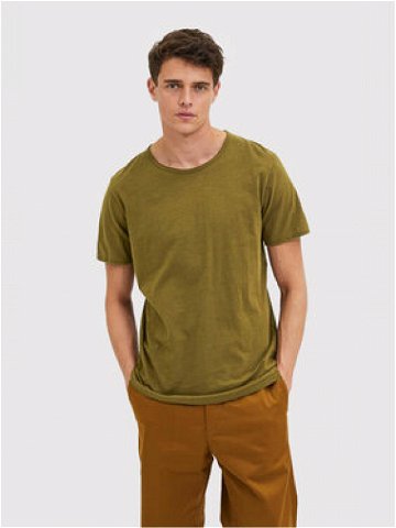 Selected Homme T-Shirt Morgan 16071775 Zelená Regular Fit