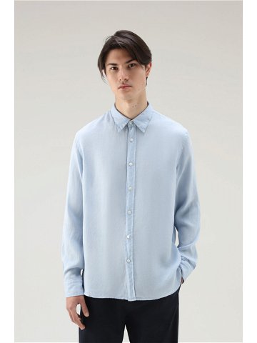 Košile woolrich linen shirt modrá xl