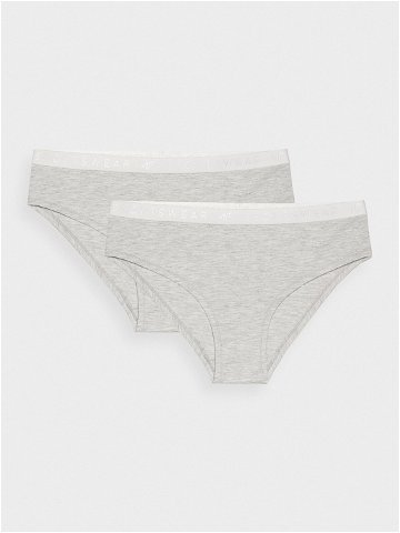 Dámské spodní prádlo kalhotky 2-pack – šedé