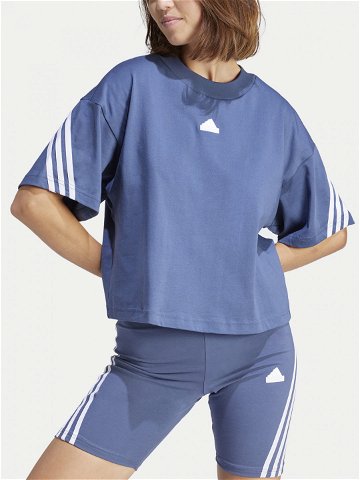 Adidas T-Shirt Future Icons 3-Stripes IS3618 Modrá Loose Fit
