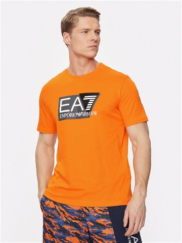 EA7 Emporio Armani T-Shirt 3DPT81 PJM9Z 1666 Oranžová Regular Fit