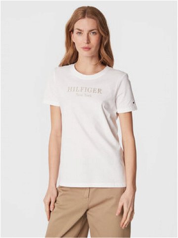 Tommy Hilfiger T-Shirt Foil WW0WW37194 Bílá Regular Fit