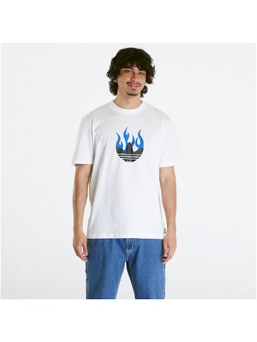 Adidas Flames Logo Tee White