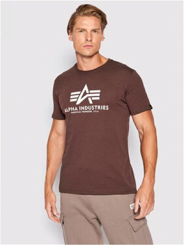 Alpha Industries T-Shirt Basic 100501 Hnědá Regular Fit