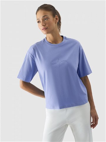 Dámské tričko oversize s potiskem – modré