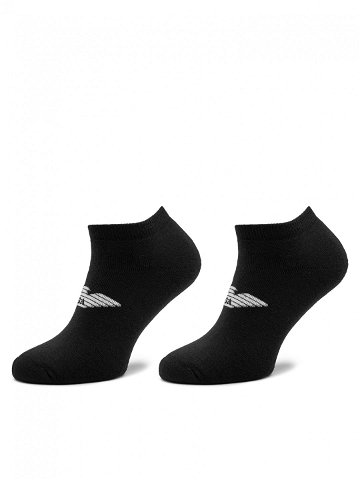 Emporio Armani Sada 2 párů pánských nízkých ponožek 306208 4R300 00020 Černá
