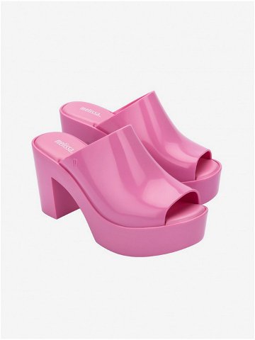 Růžové dámské pantofle na podpatku Melissa Mule AD