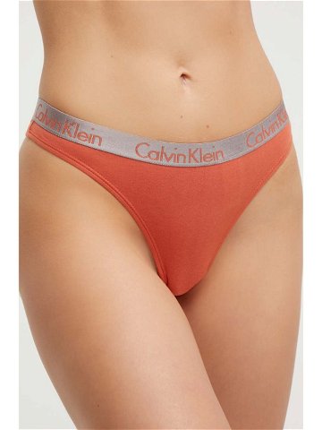 Tanga Calvin Klein Underwear oranžová barva 000QD3539E