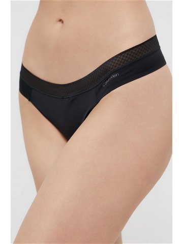 Tanga Calvin Klein Underwear černá barva 000QF6307E