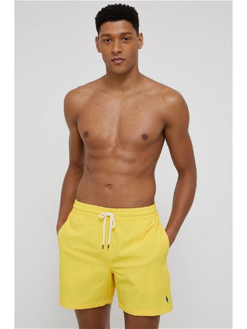 Plavkové šortky Polo Ralph Lauren žlutá barva 710829851020