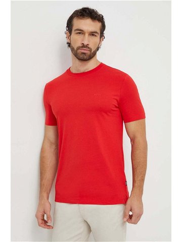 Bavlněné tričko BOSS červená barva 50468347