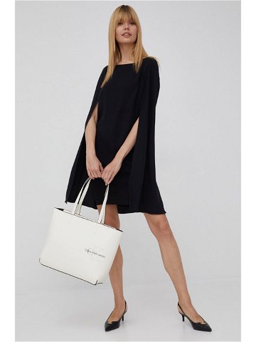 Šaty Lauren Ralph Lauren černá barva mini přiléhavá 253855210005