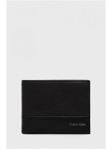 Kožená peněženka Calvin Klein černá barva K50K509180
