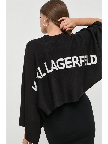 Svetr Karl Lagerfeld dámský černá barva lehký