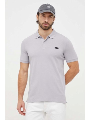 Polo tričko Calvin Klein šedá barva K10K111196