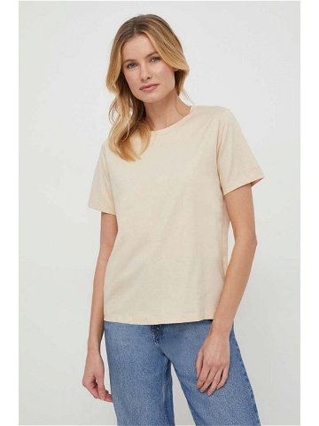 Bavlněné tričko Calvin Klein béžová barva K20K205410