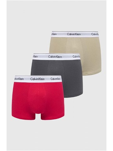 Boxerky Calvin Klein Underwear 3-pack pánské červená barva 000NB2380A