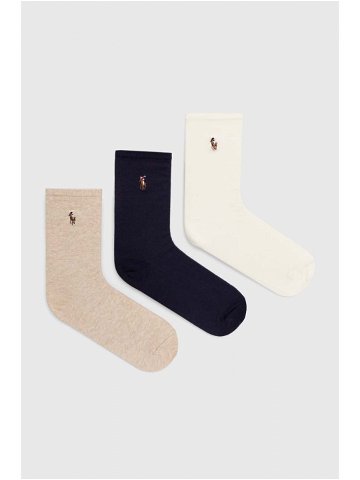 Ponožky Polo Ralph Lauren 3-pack dámské 455923549