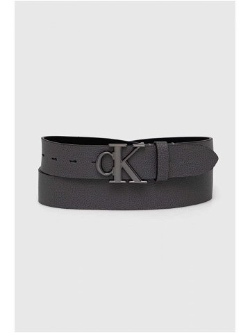 Kožený pásek Calvin Klein Jeans pánský šedá barva K50K511416