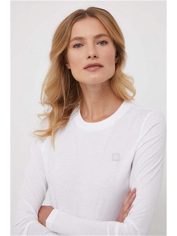 Bavlněné tričko s dlouhým rukávem Calvin Klein Jeans bílá barva J20J222884