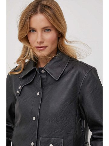 Bunda Calvin Klein Jeans dámská černá barva přechodná oversize J20J222553