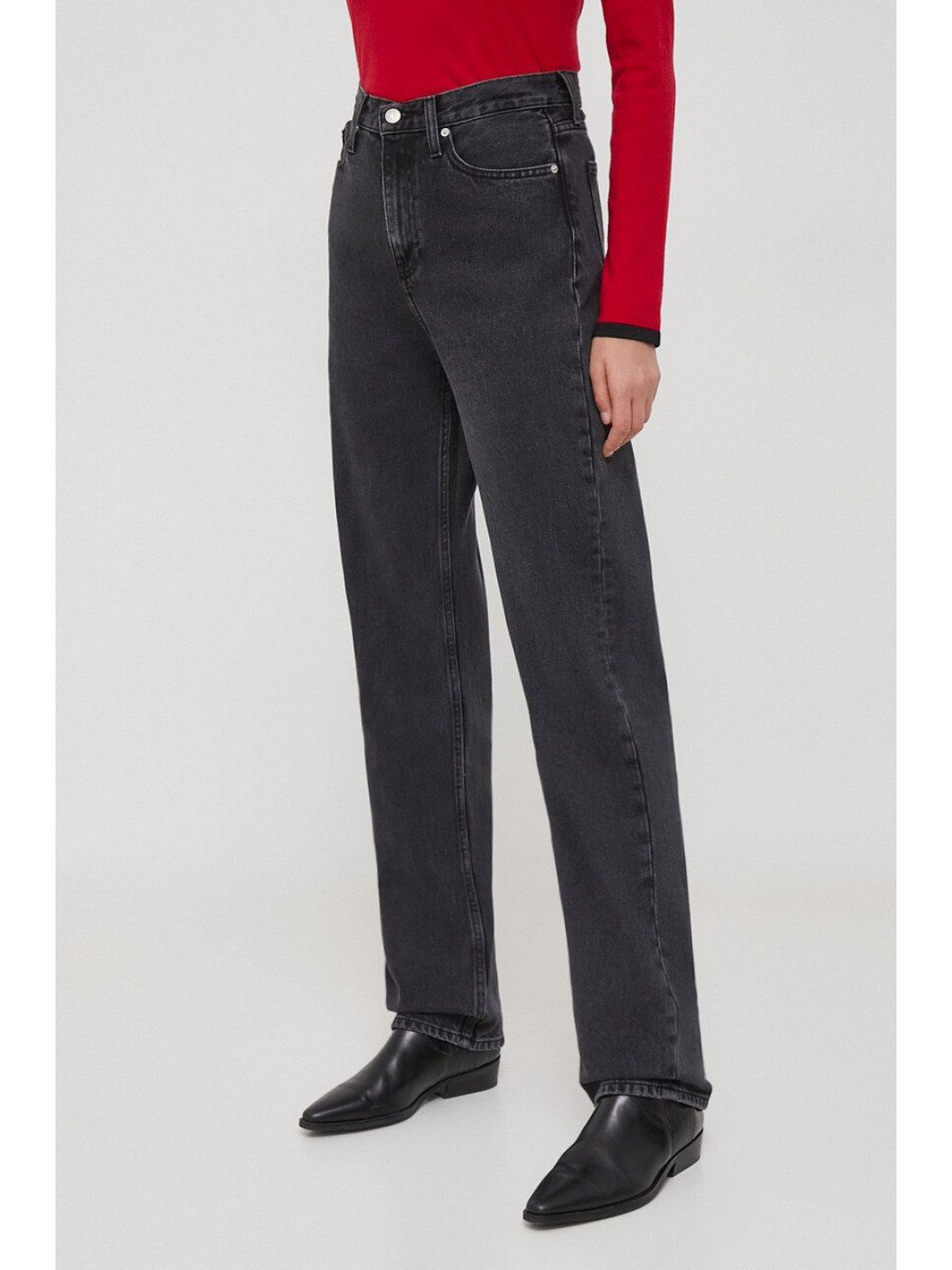 Džíny Calvin Klein Jeans dámské high waist J20J222137