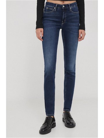 Džíny Calvin Klein Jeans dámské tmavomodrá barva
