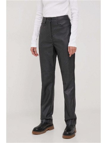 Kalhoty Calvin Klein Jeans dámské černá barva široké high waist J20J222552