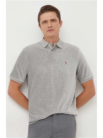 Polo tričko Ralph Lauren šedá barva 710909633