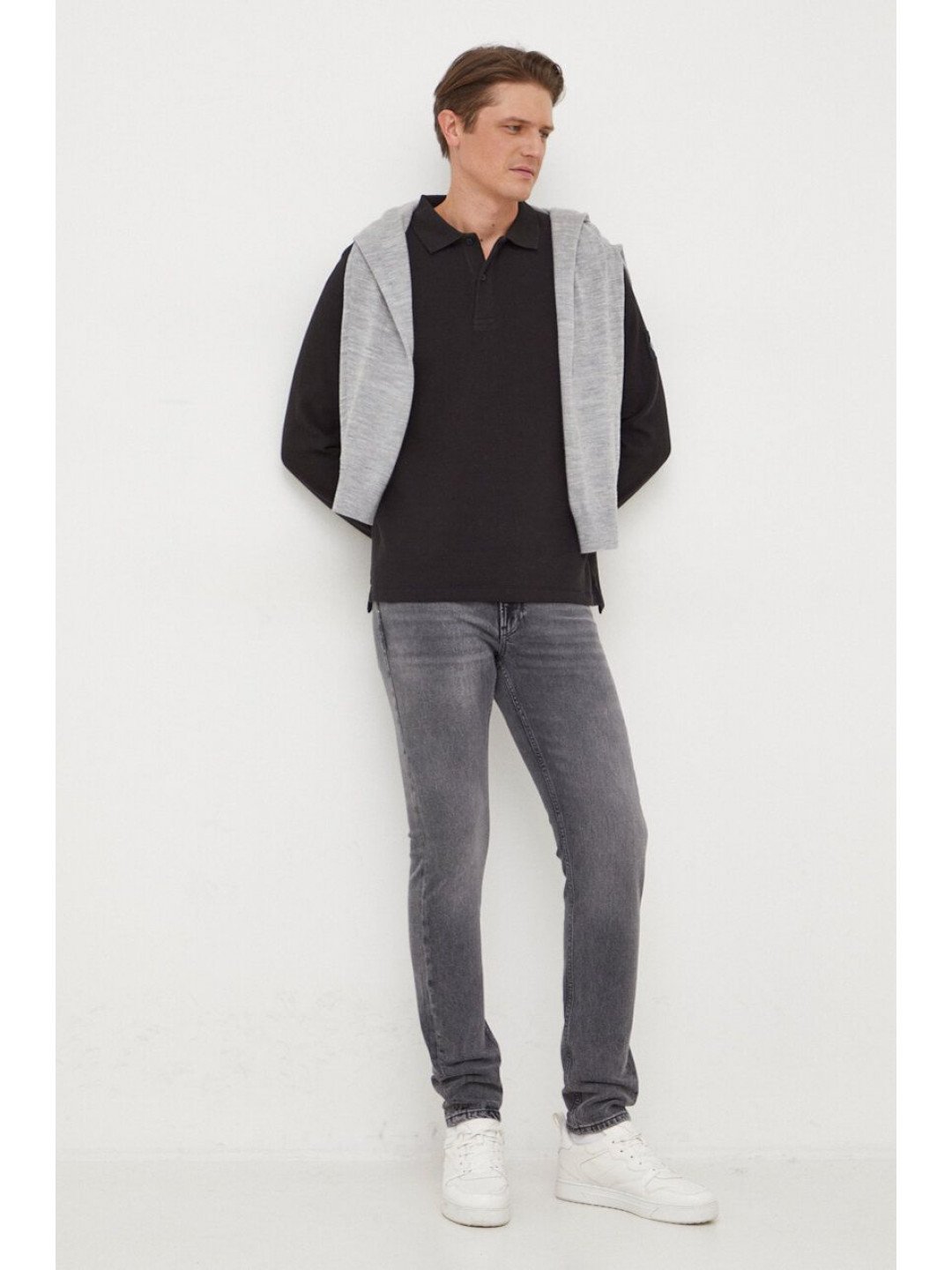 Džíny Calvin Klein Jeans pánské šedá barva J30J324196