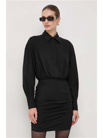 Šaty La Mania černá barva mini