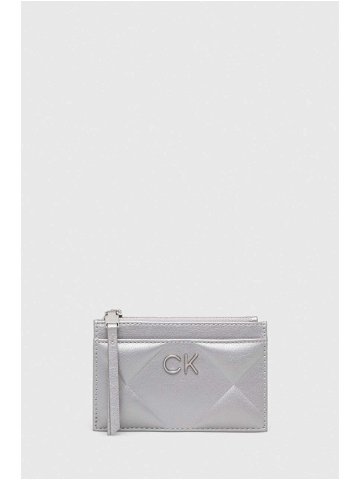 Peněženka Calvin Klein stříbrná barva K60K611371