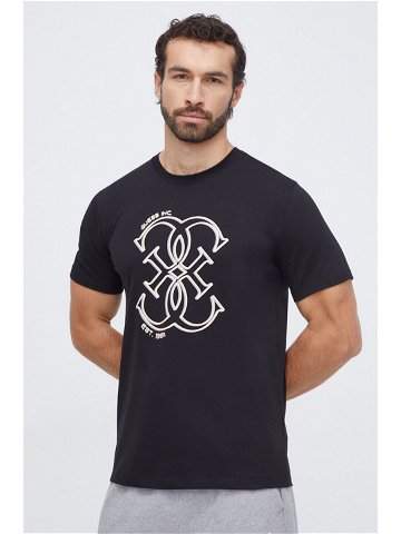 Bavlněné tričko Guess GASTON černá barva s potiskem Z4RI01 I3Z14