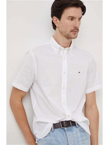 Košile Tommy Hilfiger bílá barva regular s límečkem button-down MW0MW33809