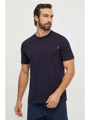 Bavlněné tričko Tommy Hilfiger tmavomodrá barva MW0MW33696