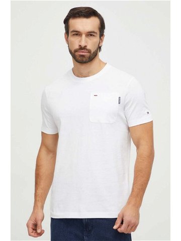 Bavlněné tričko Tommy Hilfiger bílá barva MW0MW33696