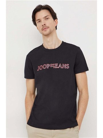 Bavlněné tričko Joop Cassian černá barva s potiskem 3004004810015540