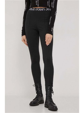 Legíny Calvin Klein Jeans dámské černá barva hladké J20J222601