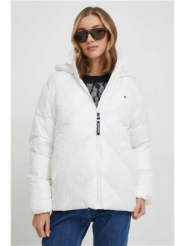 Péřová bunda Tommy Hilfiger dámská bílá barva zimní WW0WW41176