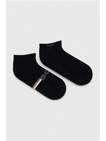 Ponožky BOSS 2-pack pánské tmavomodrá barva