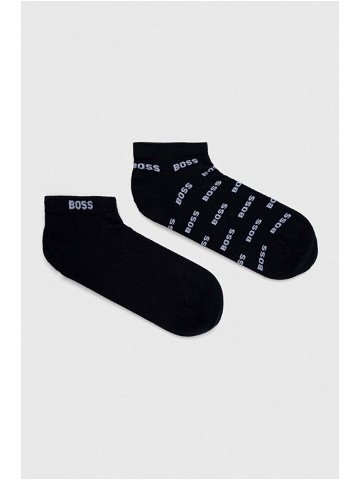 Ponožky BOSS 2-pack pánské tmavomodrá barva 50511426